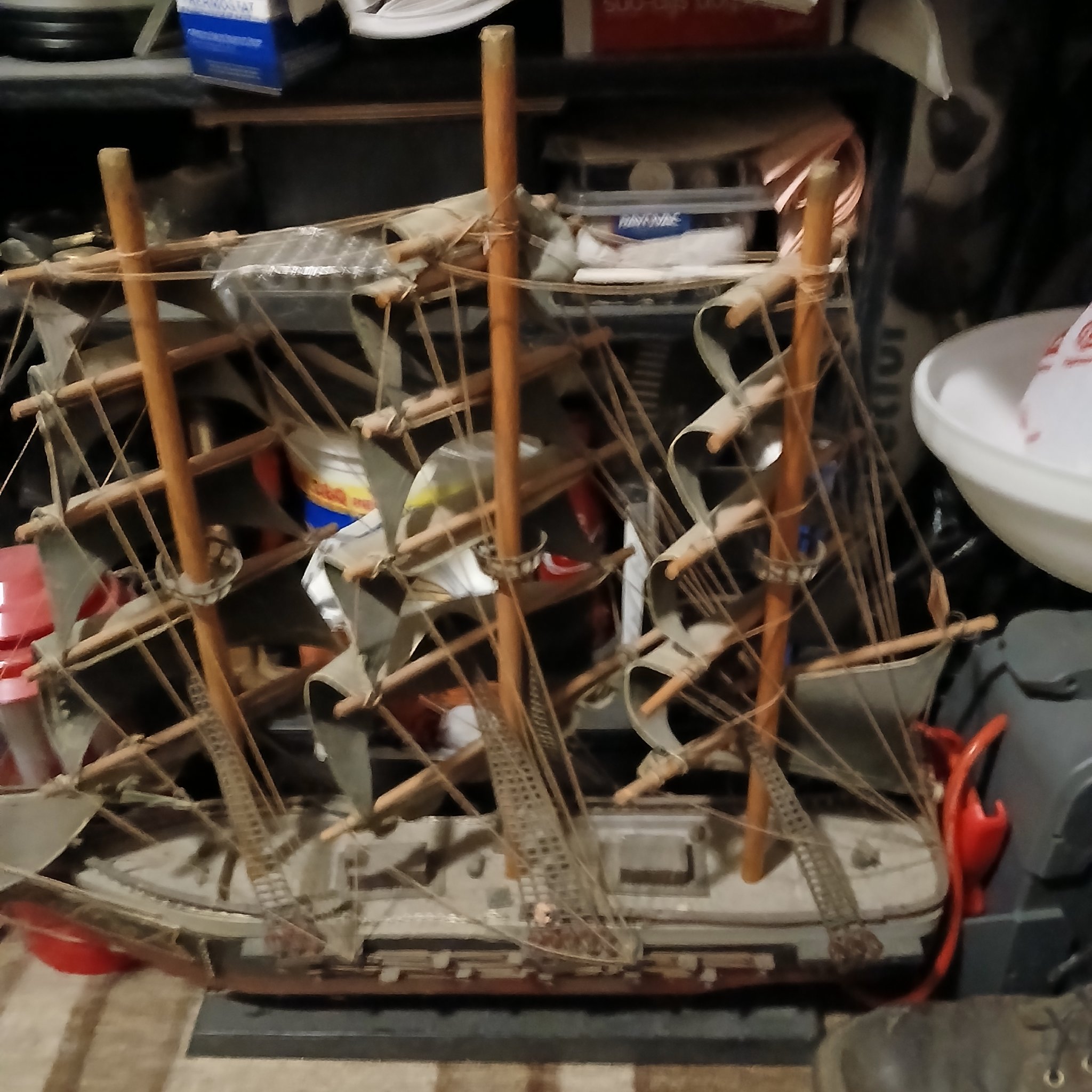 Handcrafted model sailing ship (decorative ship model)