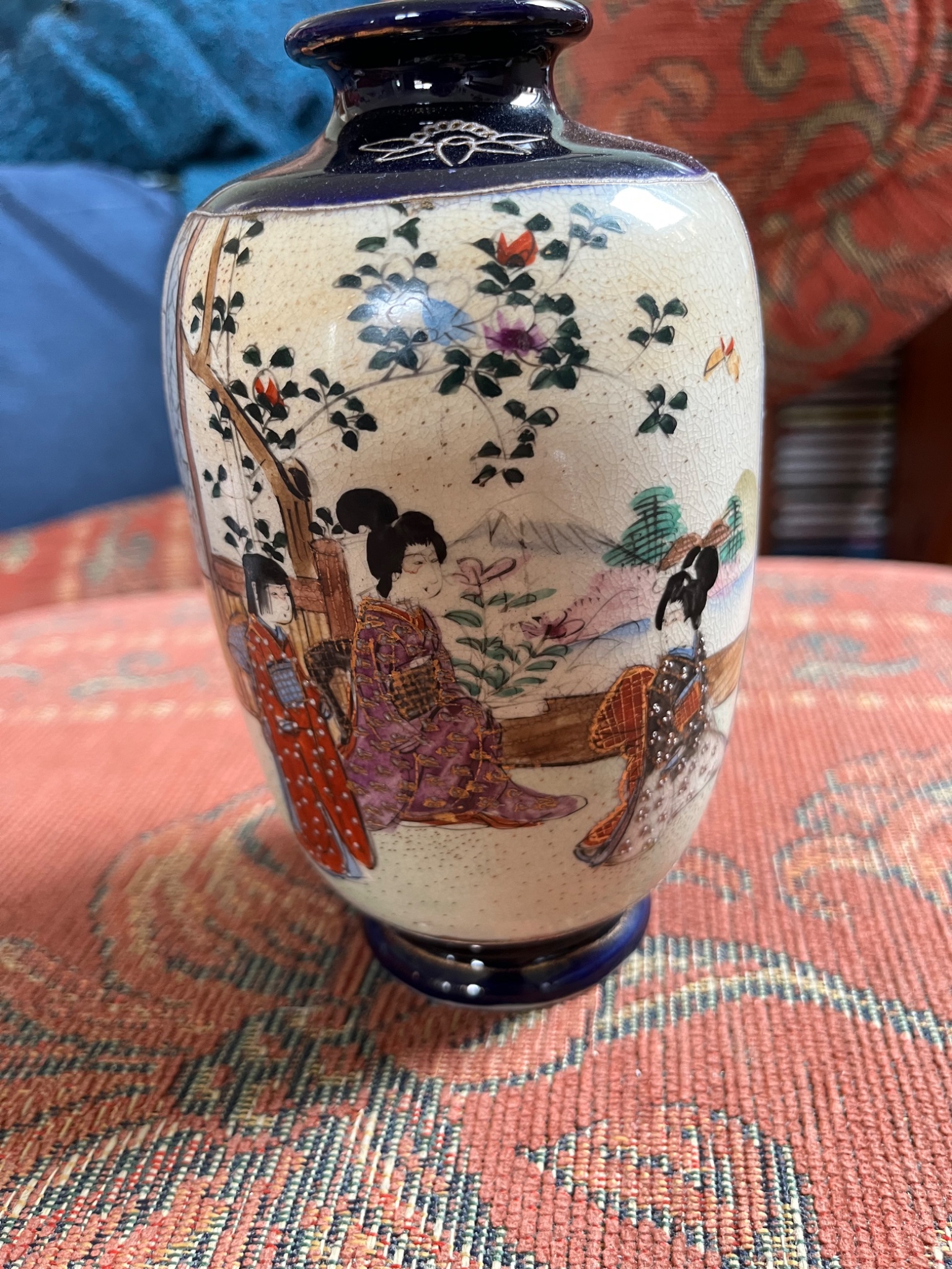 Japanese Satsuma-style porcelain vase
