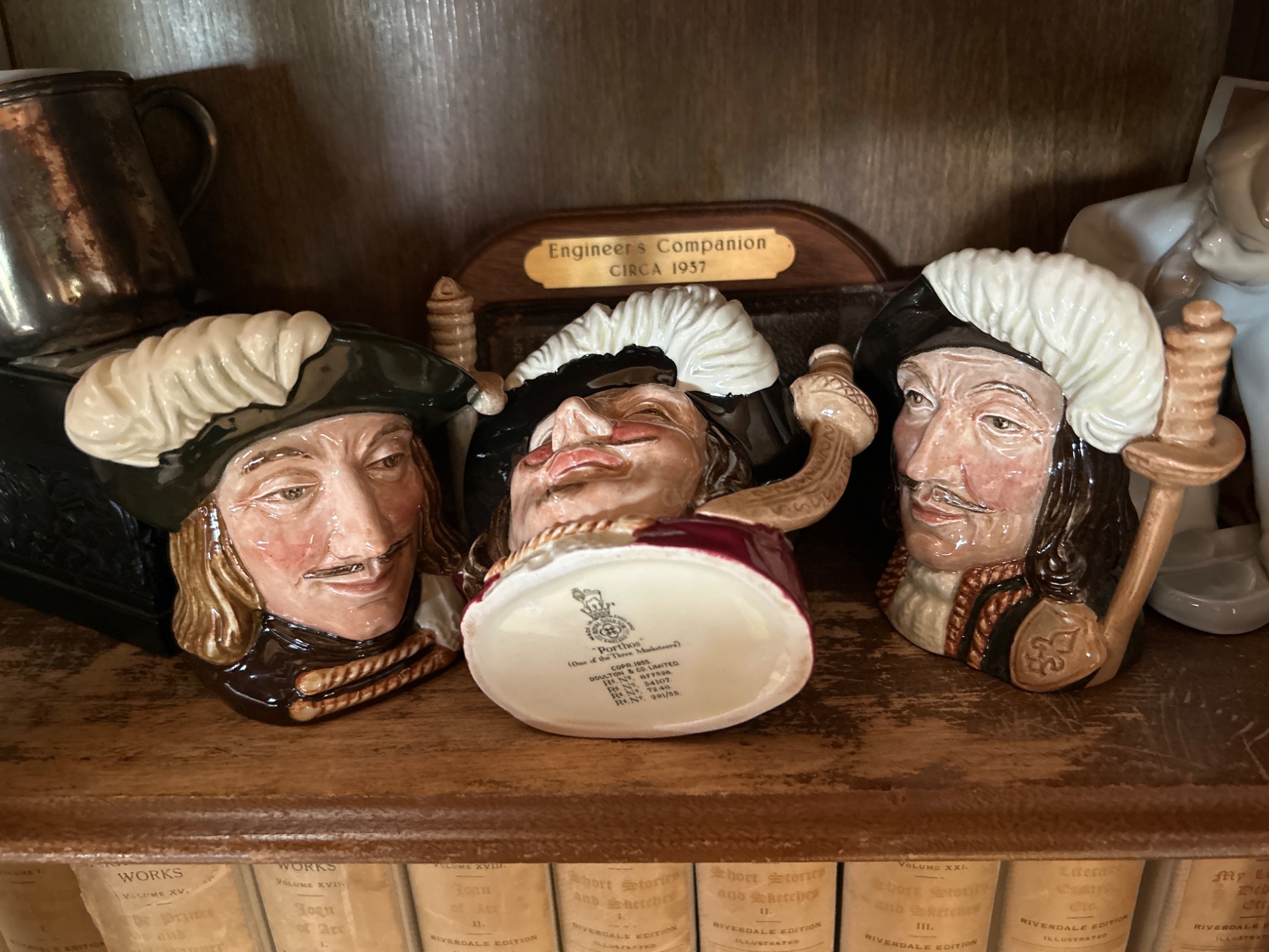 Royal Doulton character jug / toby jug, likely "Portos" from The Three Musketeers series