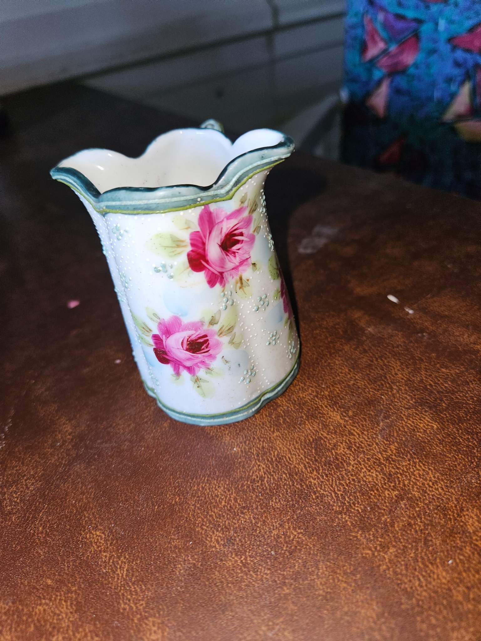 Small porcelain bud vase / decorative toothpick or posy vase